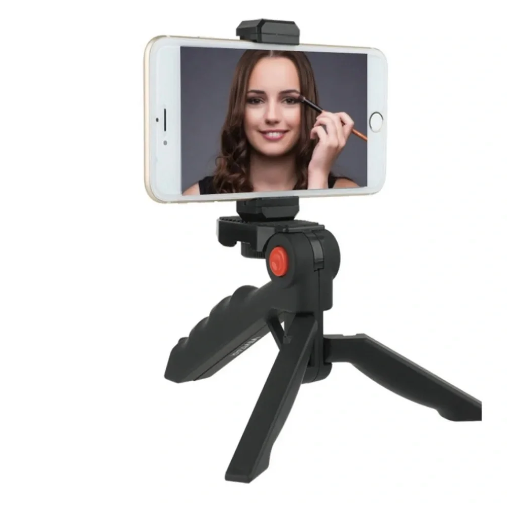 Vivitar Pistol Grip portable mini tabletop Tripod with smartphone holder black